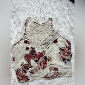 Rue 21 crop floral tank M